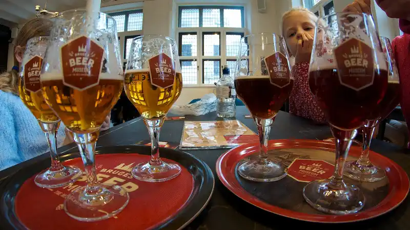 Interactive exhibits at bruges beer museum